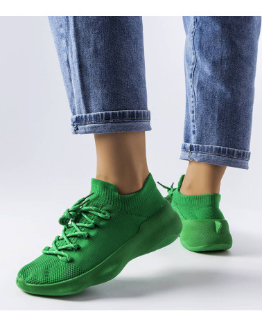 Zielone materiałowe sneakersy Côté