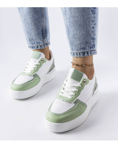 Zielone sneakersy na platformie Tooele