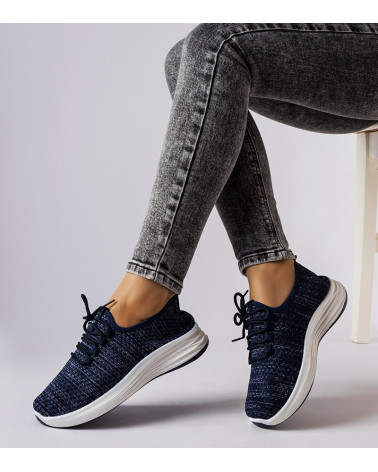 Niebieskie materiałowe sneakersy Tommaso