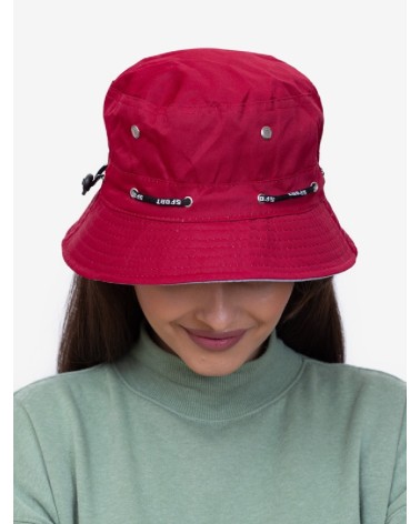 Czapka damska typu bucket hat Shelovet bordowa