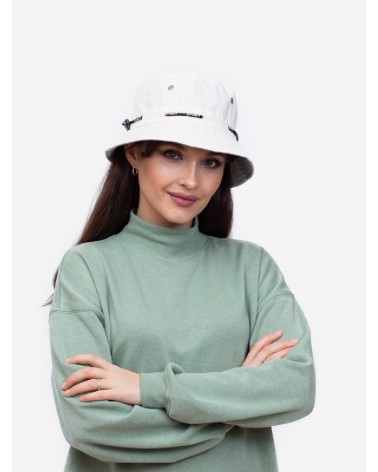 Czapka damska typu bucket hat ecru