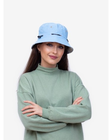 Czapka damska typu bucket hat niebieska
