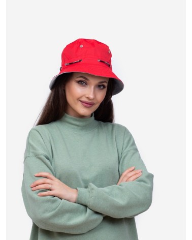 Czapka damska typu bucket hat Shelovet czerwona
