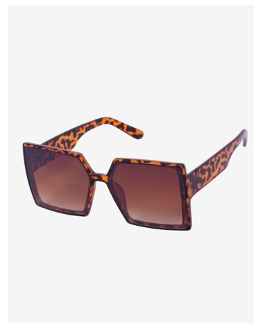 Kwadratowe okulary przeciwsłoneczne damskie Shelovet brązowe