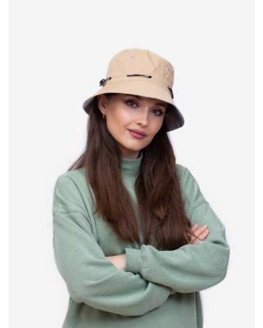 Czapka damska typu bucket hat Shelovet beżowa