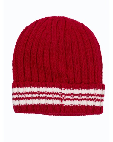 Klasyczna zimowa czapka męska czerwona