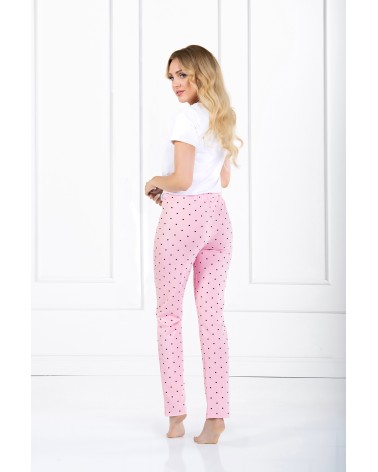 Piżama Damska Model Flawless White/Pink - Momenti Per Me