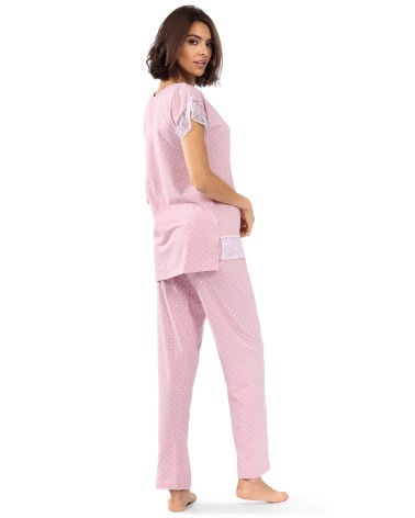 Piżama Damska Model P-1524 Powder Pink - Lorin