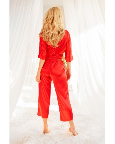 Piżama Komplet Model Patong satyna Red - Kalimo