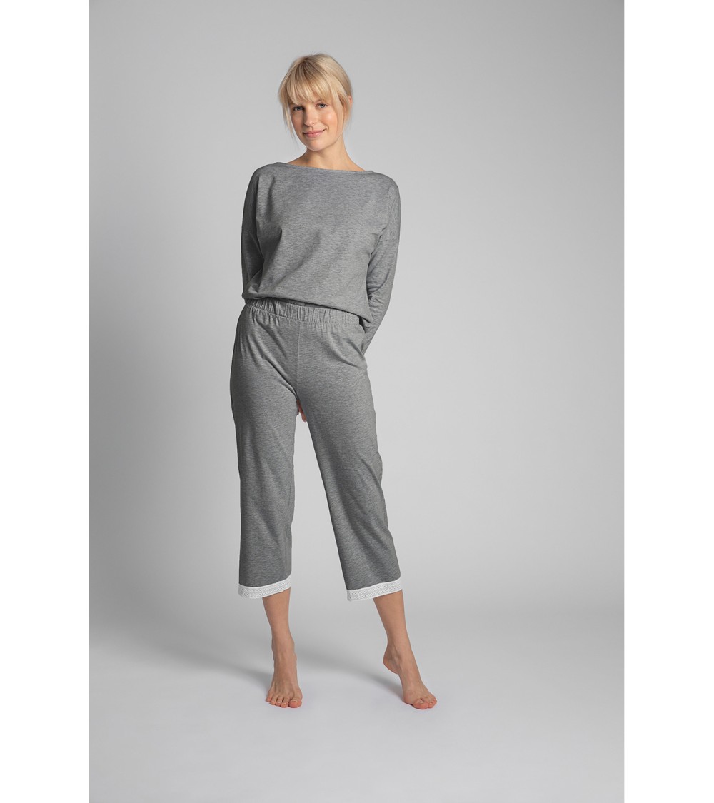Piżama Spodnie piżamowe Model LA041 Grey - LaLupa