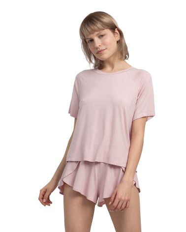 Piżama Szorty do spania Model LA045 Pink - LaLupa