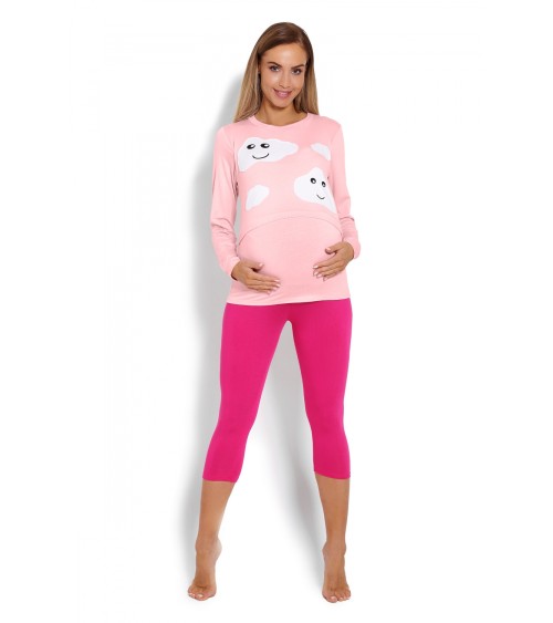Piżama Damska Ciążowa Model 1679 Pink - PeeKaBoo
