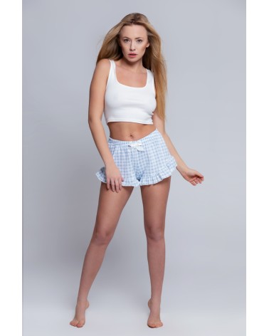 Piżama Damska Model Aileen Biały/Błękitny - Sensis