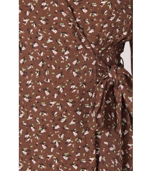 Sukienka Chabrowa sukienka z falbanami na ramionach S201 Chaber - Nife