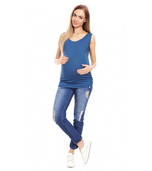 Koszulka ciążowa Model 0141 Blue - PeeKaBoo