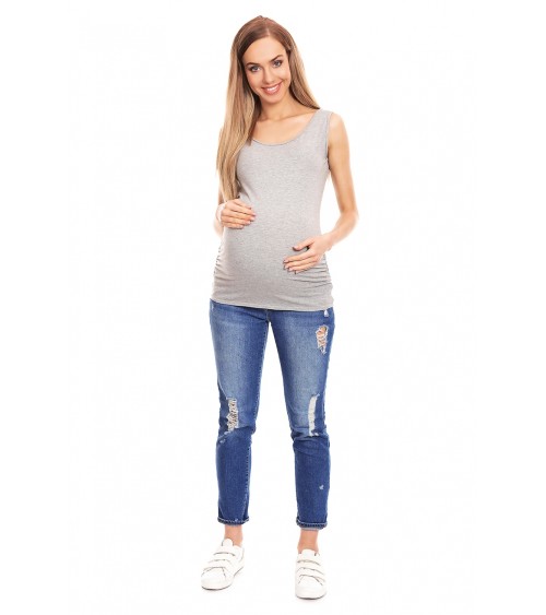 Koszulka ciążowa Model 0141 Grey - PeeKaBoo