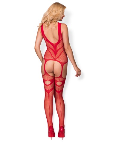 Bodystocking Model Hot Cyber HH01018 Red - Hot in here