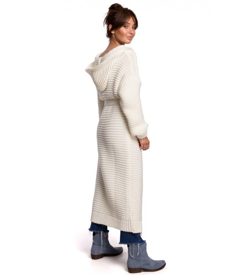 Sweter Kardigan Model BK054 Ecru - BE Knit