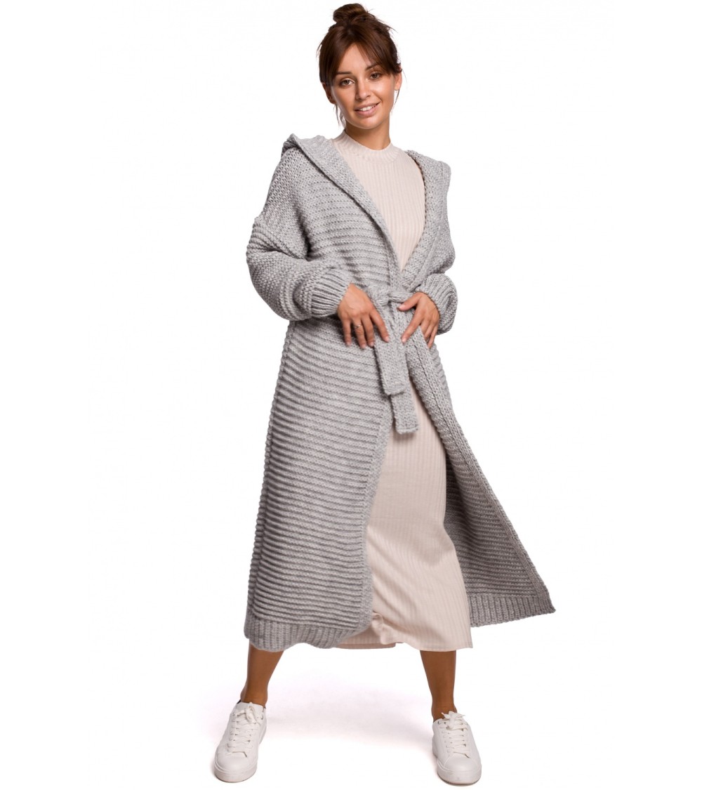 Sweter Kardigan Model BK054 Grey - BE Knit