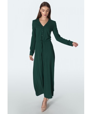 Sukienka Długa sukienka  w kolorze butelkowej zieleni S154 Green - Nife