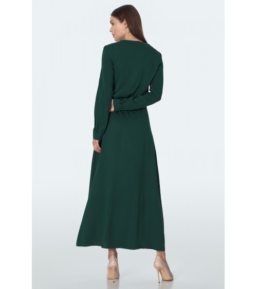 Sukienka Długa sukienka  w kolorze butelkowej zieleni S154 Green - Nife