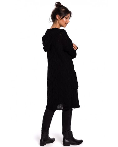 Sweter Kardigan Model BK033 Black - BE Knit