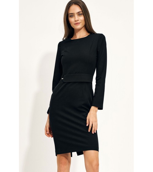 Sukienka Czarna ołówkowa sukienka S206 Black - Nife